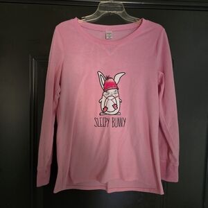 Pink Sleep Bunny Kids Shirt